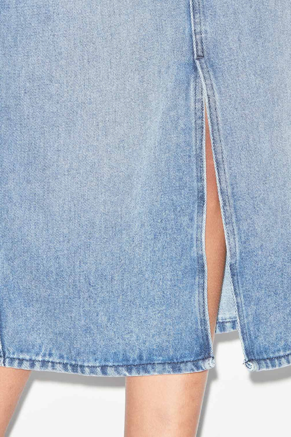 Jupe midi en denim fin tilauria - Bleu clair - Woman - 3