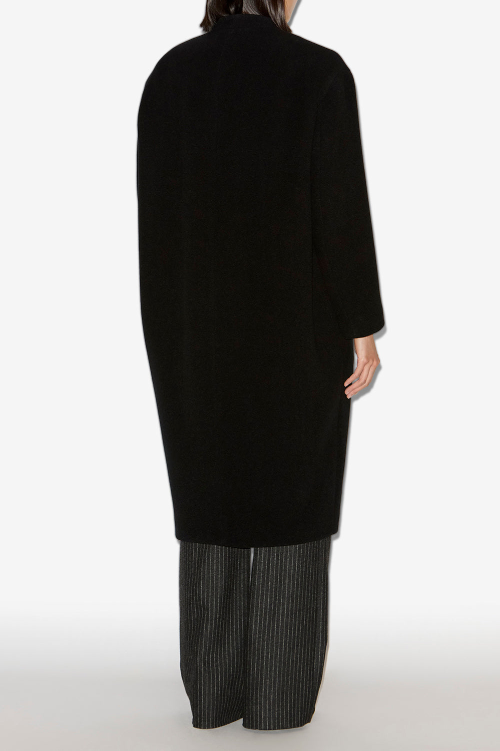 Florane long wool blend coat - Black - Woman - 4