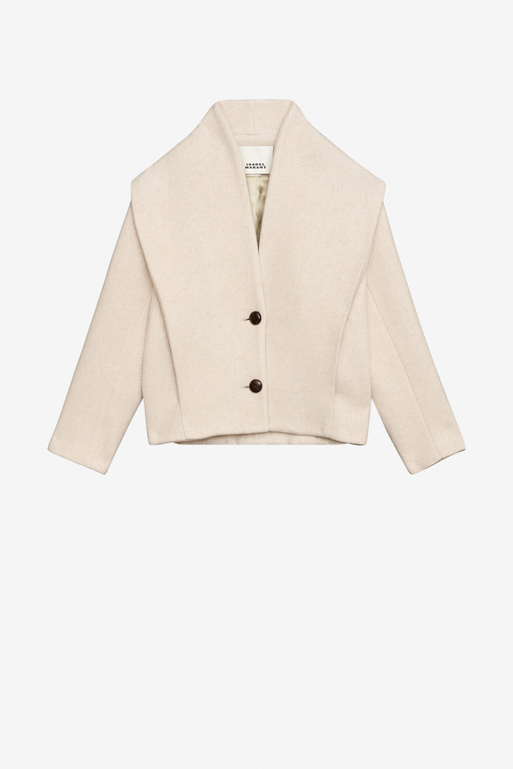 Dyogo wool blend coat - Ecru - Woman - 1