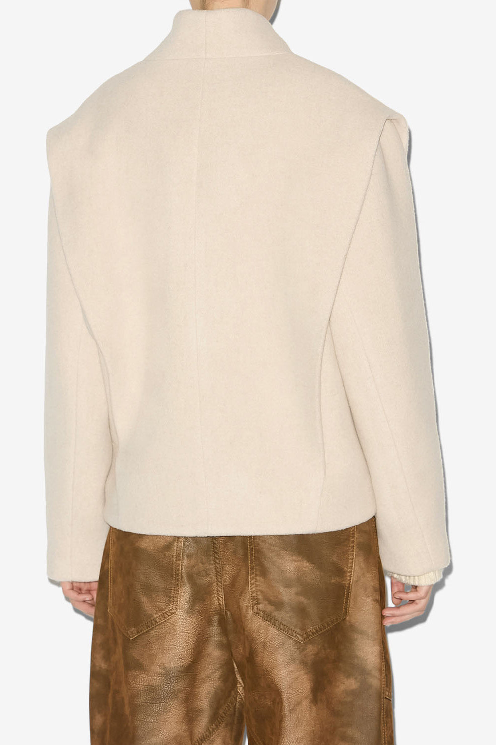 Dyogo wool blend coat - Ecru - Woman - 5