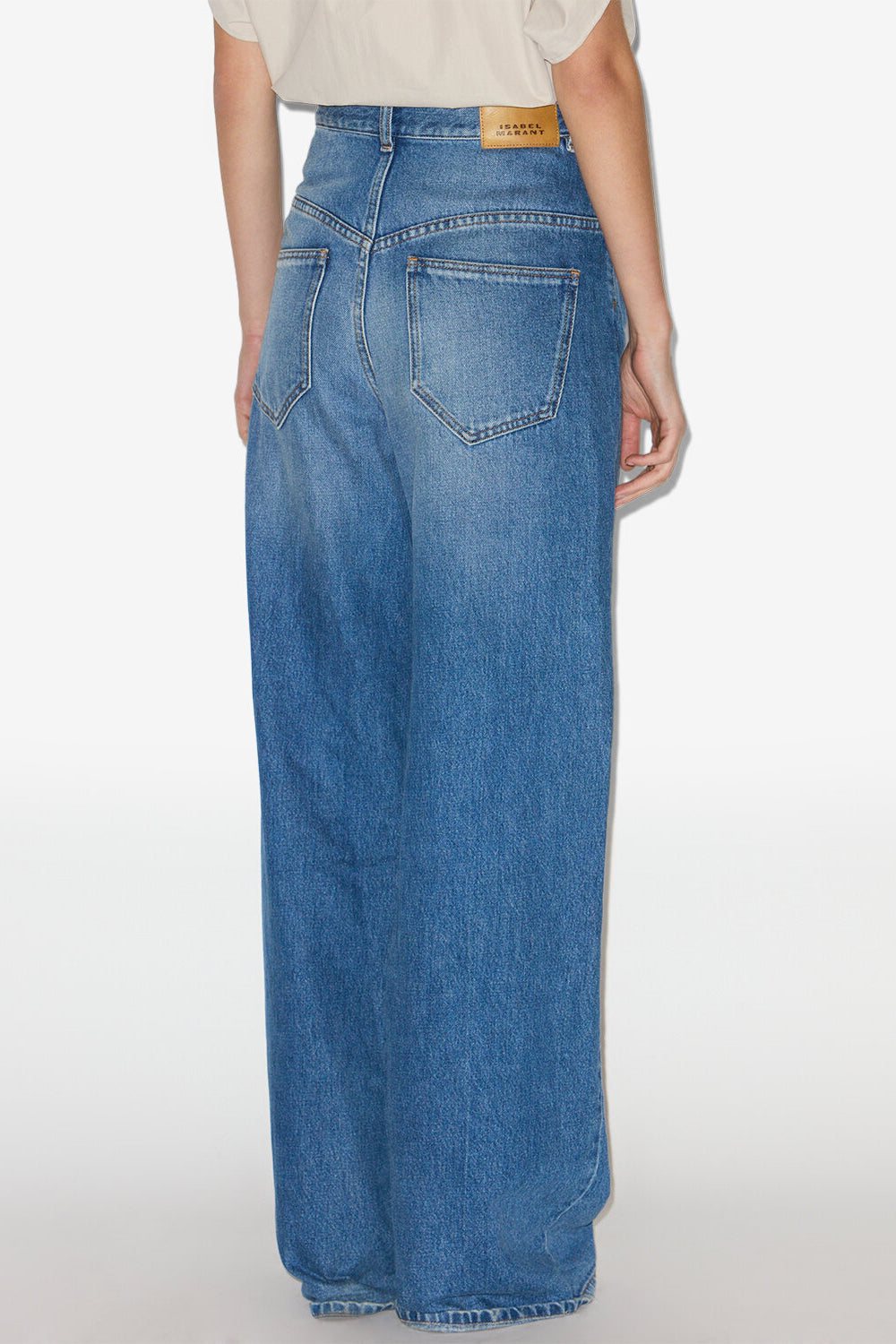 Jean ample lemony taille haute en denim - Bleu - Woman - 5