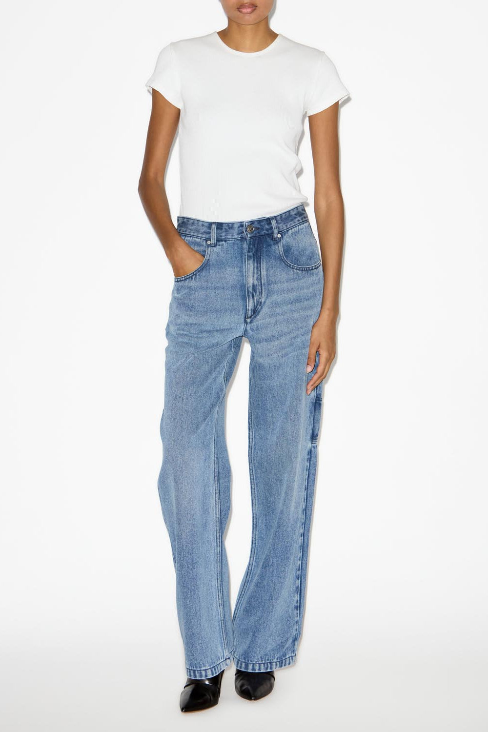 Jean ample bymara en denim fluide  - Bleu clair - Woman - 2