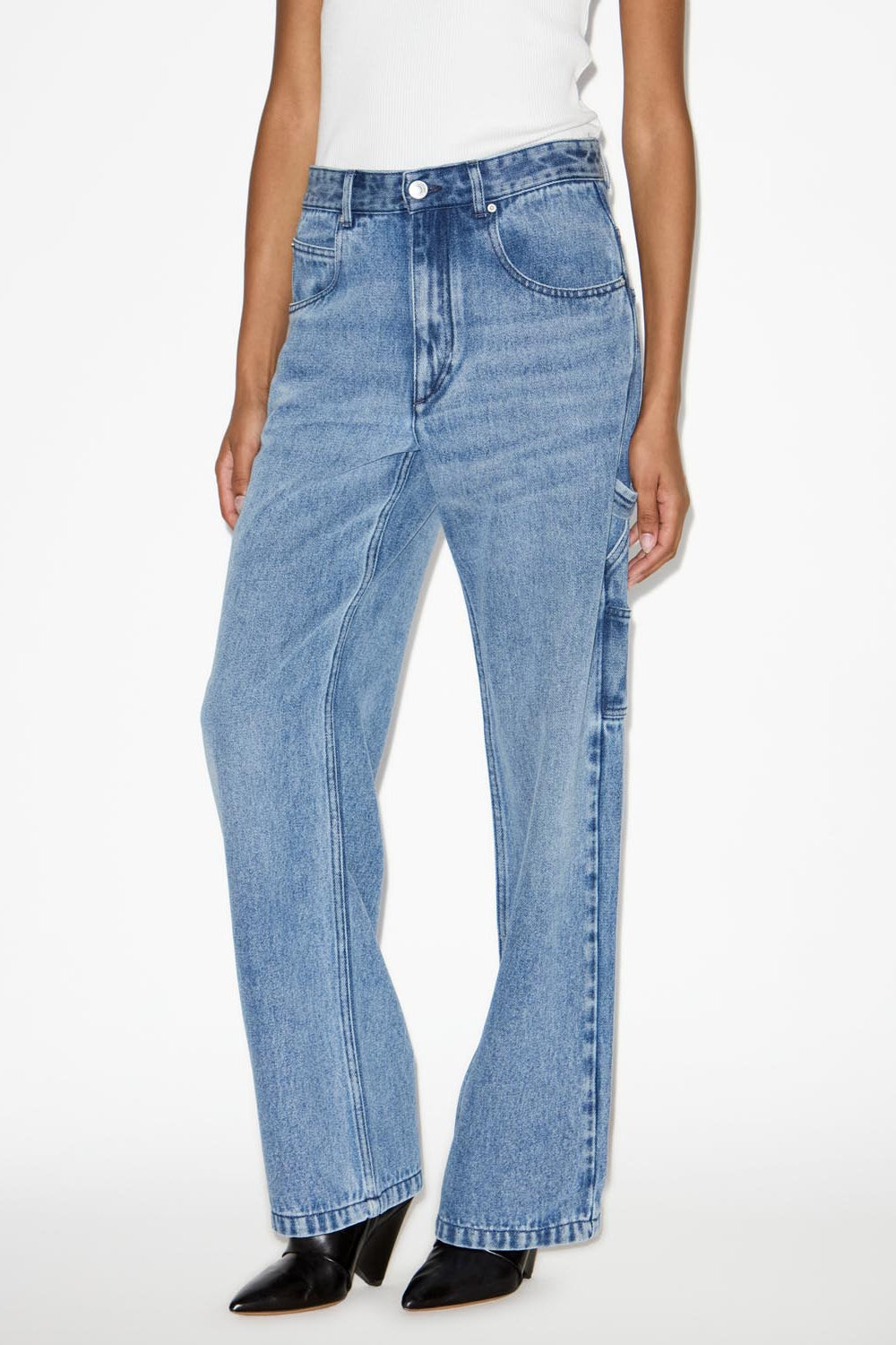 Jean ample bymara en denim fluide  - Bleu clair - Woman - 4