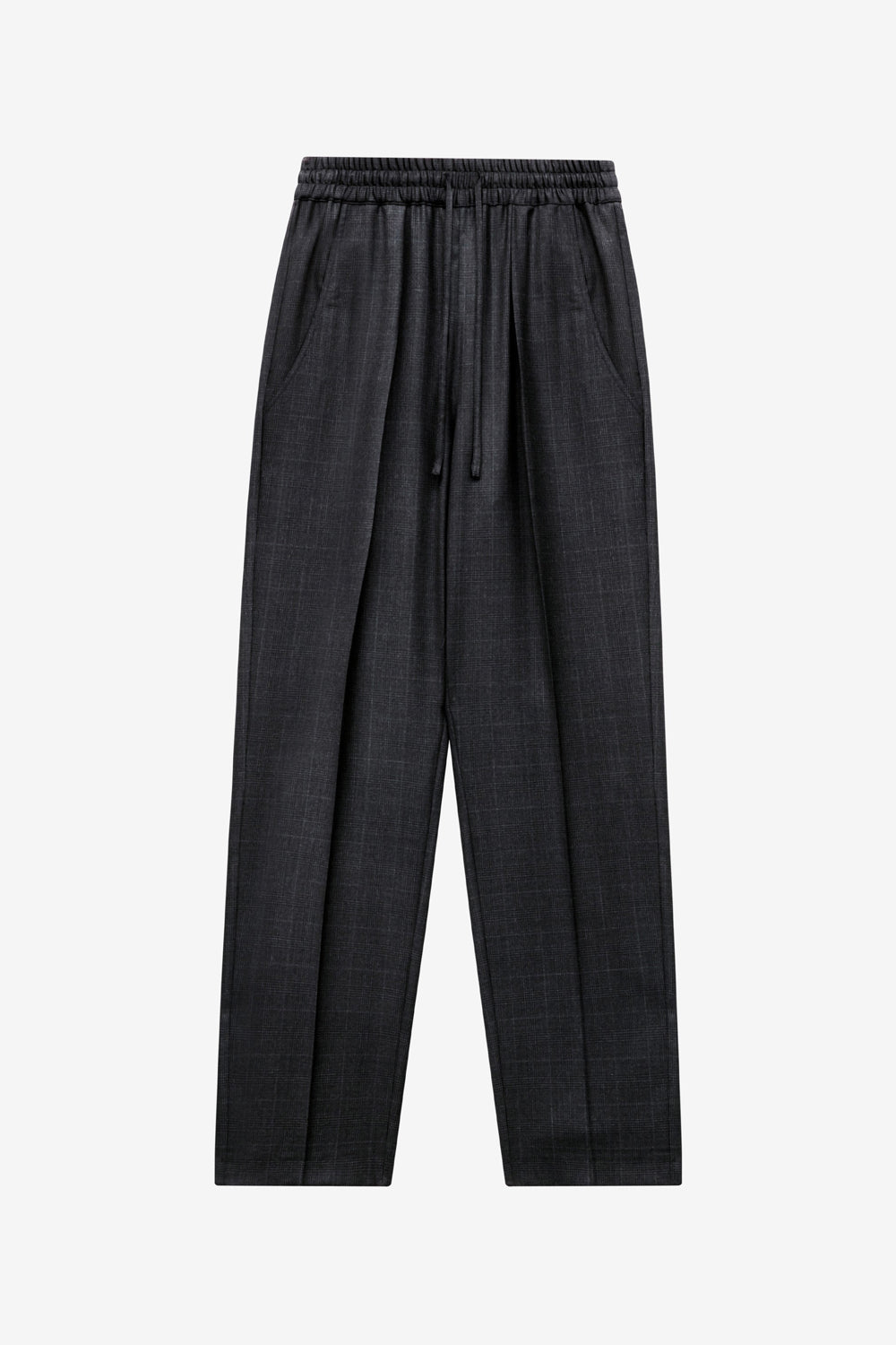 Liska pleated glen plaid wool pants - Anthracite - Woman - 1
