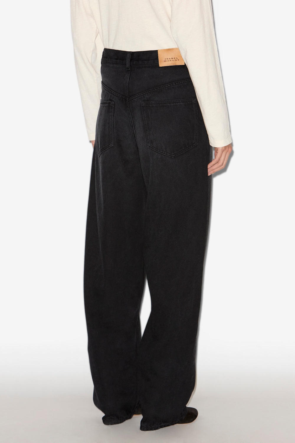 Jenny flowing denim jeans - Black - Woman - 5
