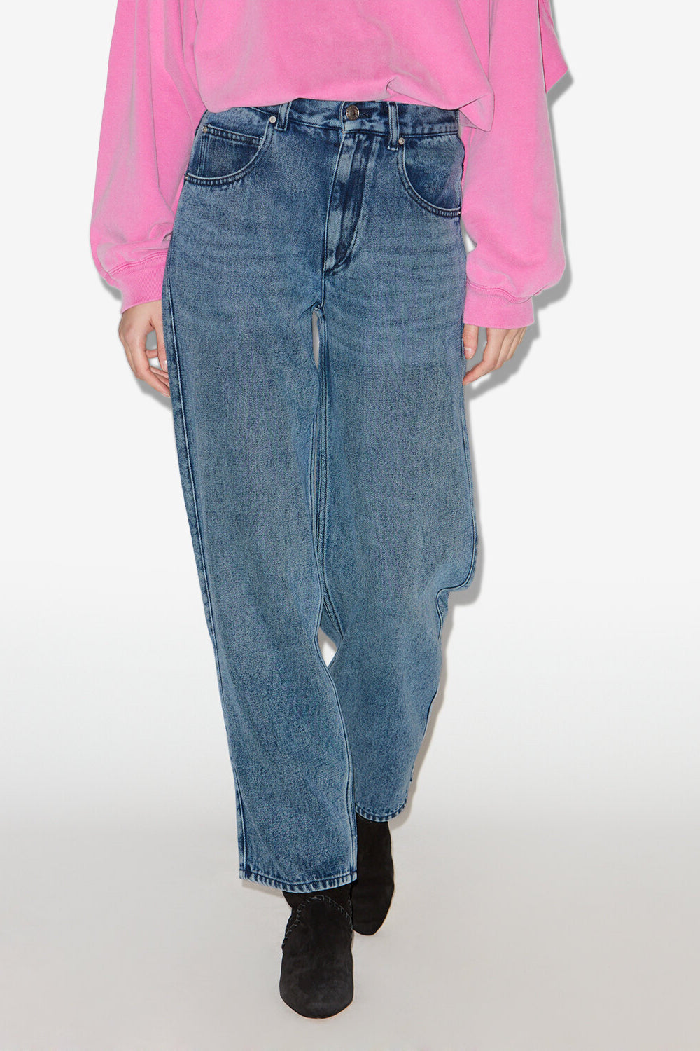 Jean fluide jenny en denim  - Bleu clair - Woman - 4