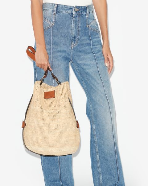 Bolso bayia Woman Natural and cognac 7