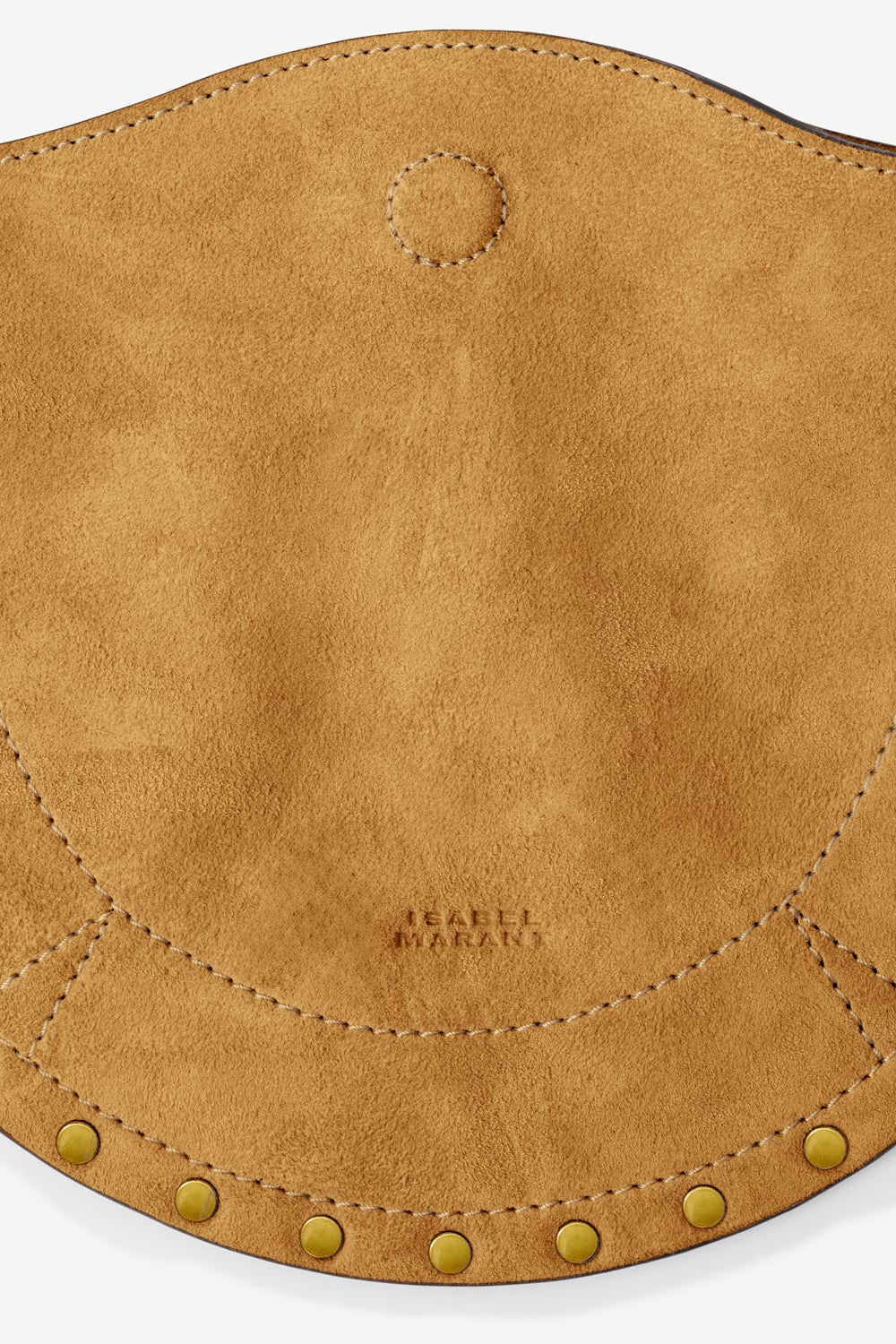 Schultertasche mini moon soft aus veloursleder - Camel - Woman - 3