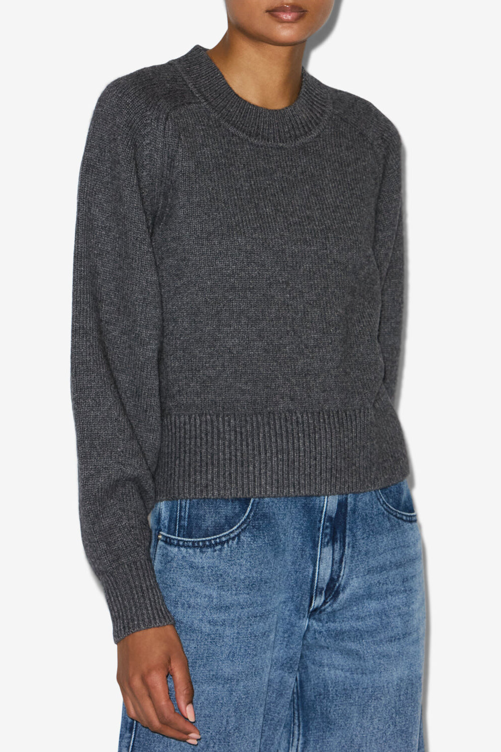 Leandra merinos wool and cashmere sweater - Anthracite - Woman - 4