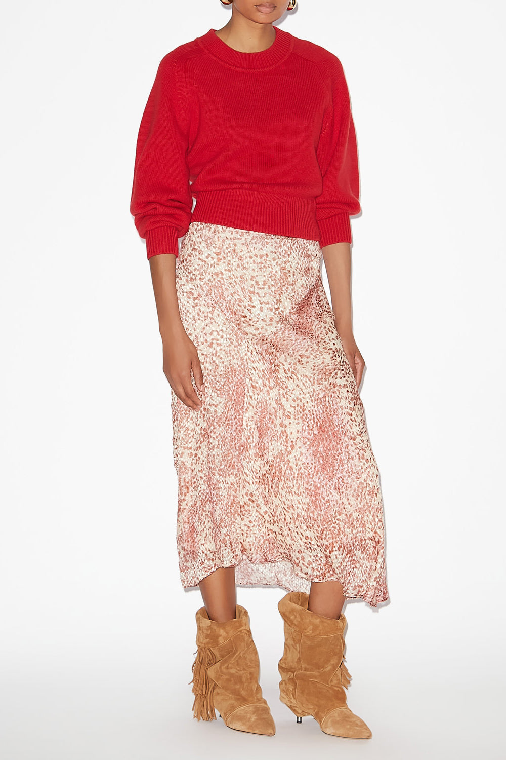 Maglione leandra in lana merino e cachemire - Poppy red - Woman - 2