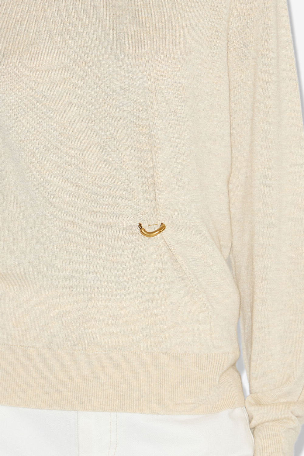 Cosima draped knit sweater - Ecru - Woman - 3