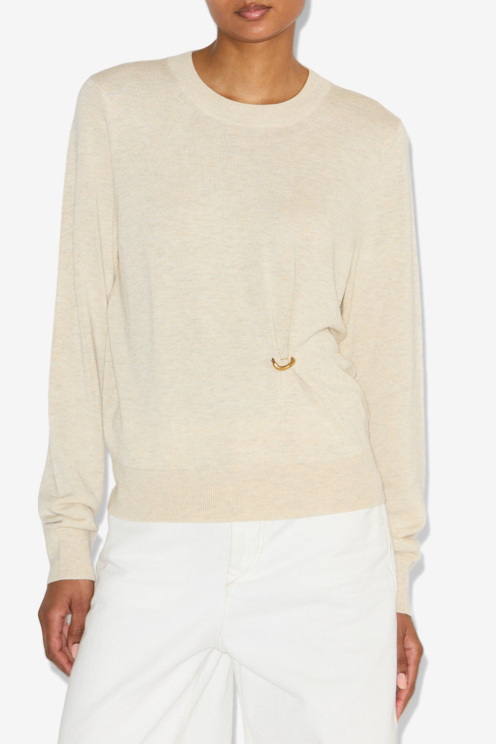 Cosima draped knit sweater - Ecru - Woman - 4