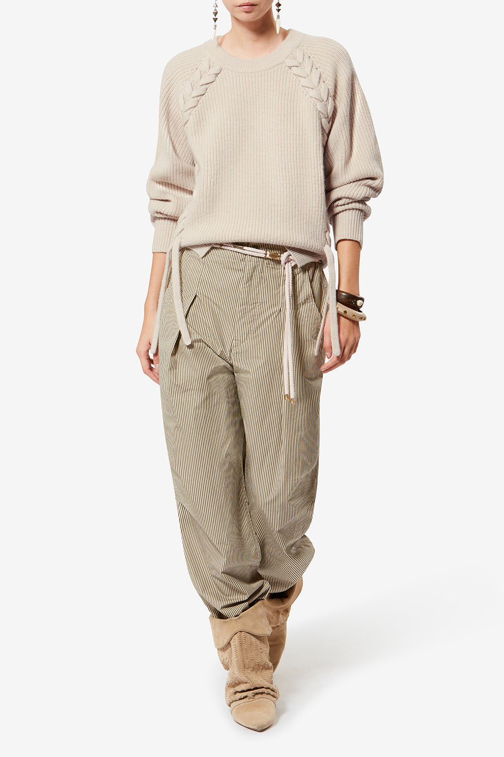 Tulliam wool and cashmere knit sweater - Ecru - Woman - 2