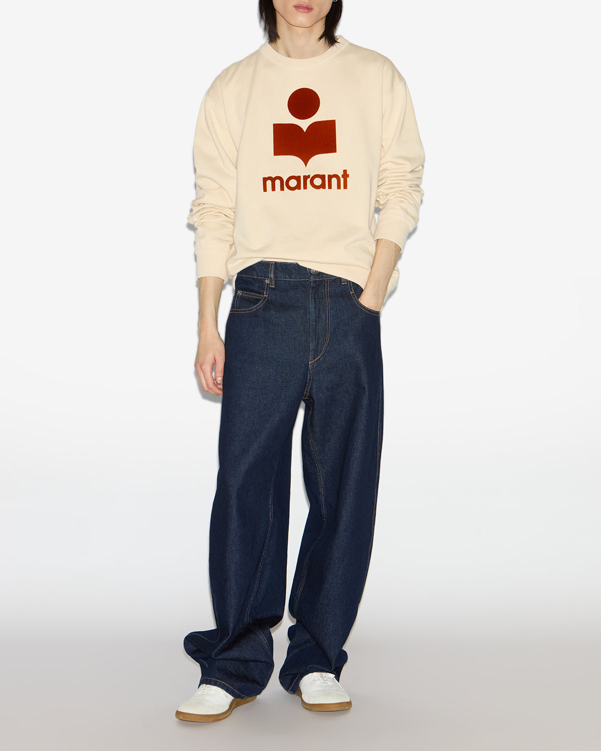 Mikoy sweatshirt Man Beige-rust 4