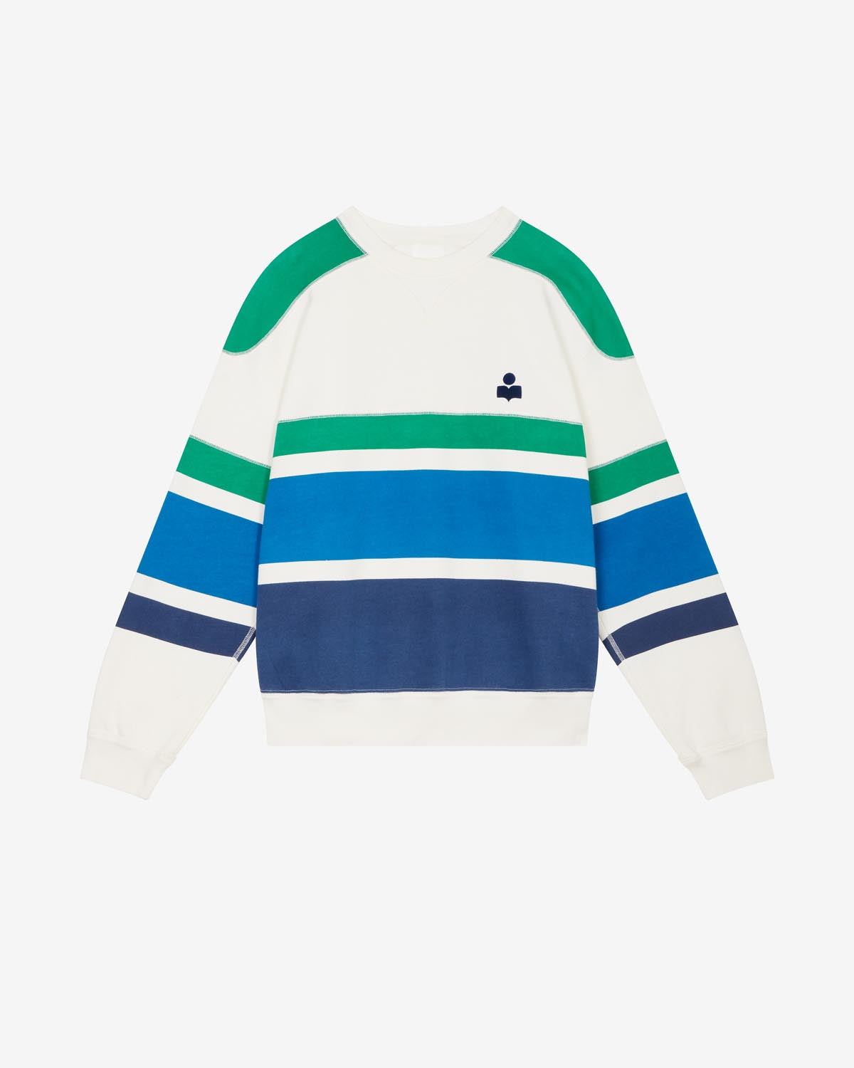 Meyoan sweatshirt Man Ecru and blue 1