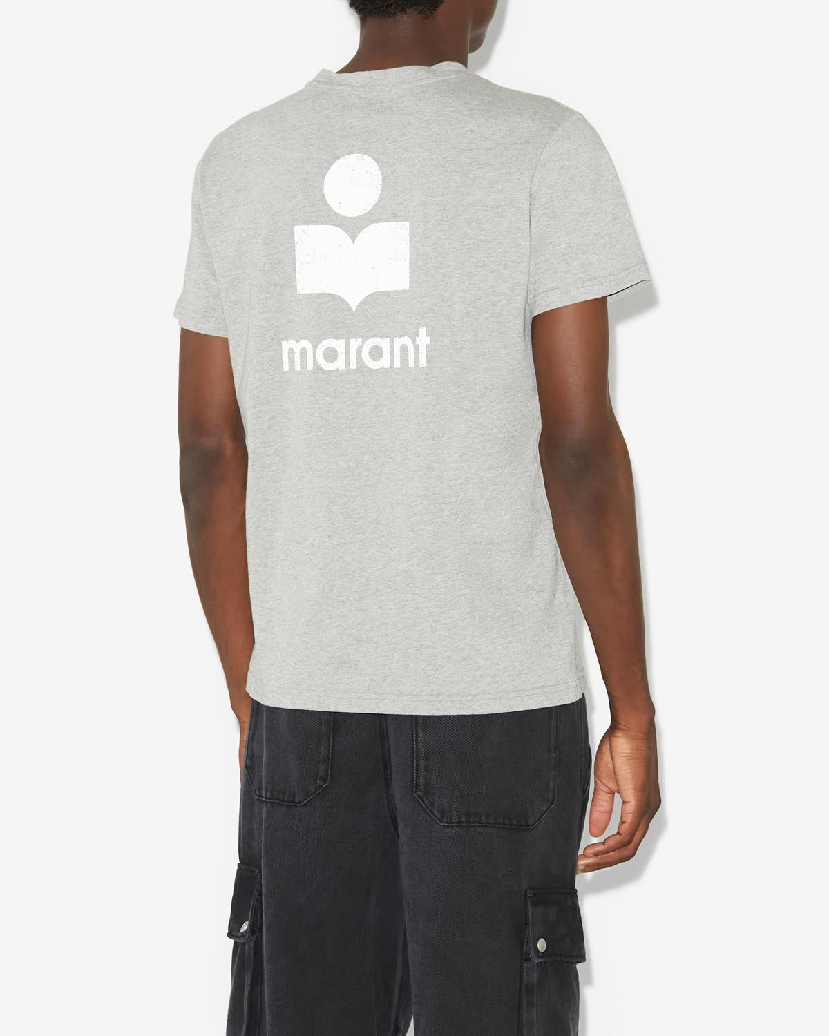 T-shirt zafferh mit logo Man Ecru and gray 3
