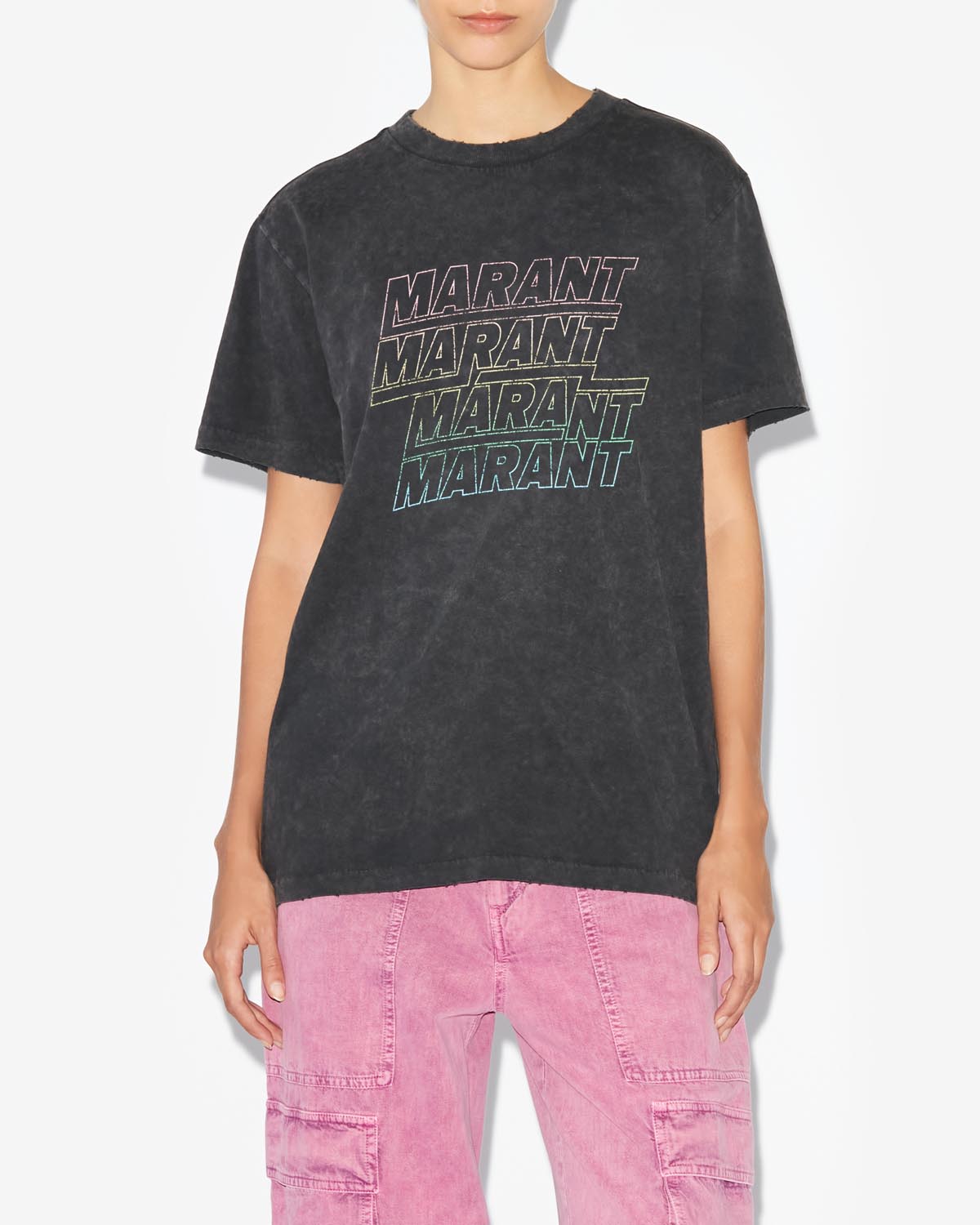 Zoeline t-shirt Woman Negro lavado 5