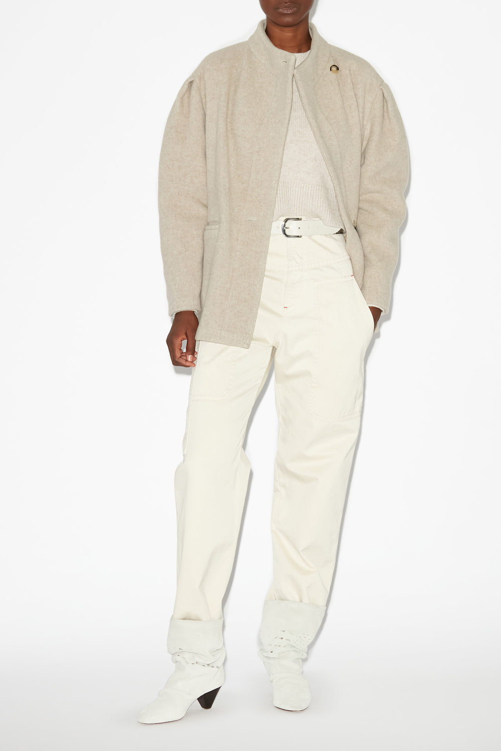 Jabadi wool blend jacket - Ecru - Woman - 2