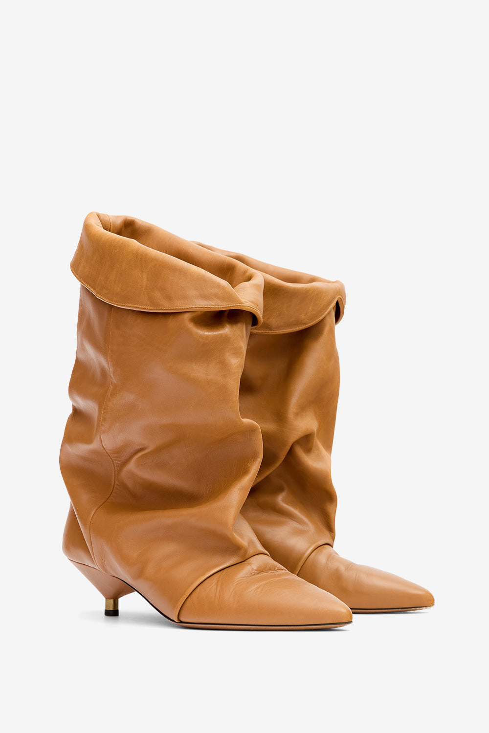 Edrik レザー製 ドレープブーツ - Fauve - Woman - 3