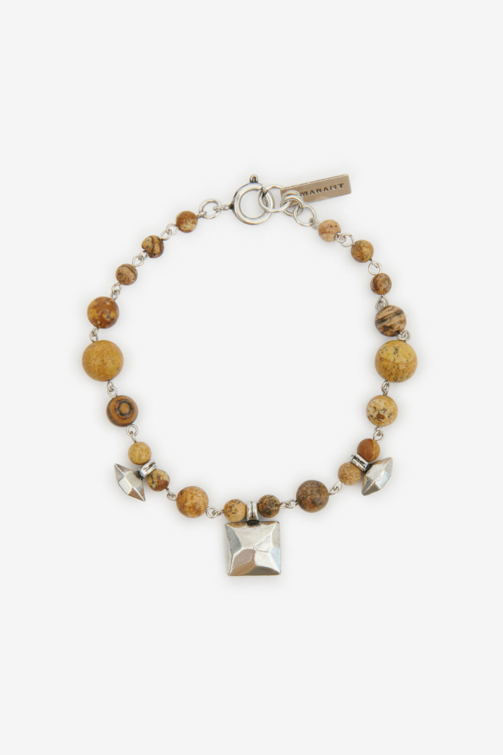 Jack natural stone bracelet - Natural and silver - Man - 1