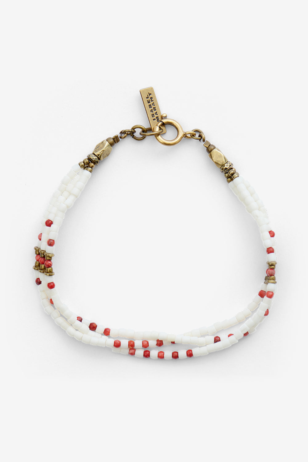 Sean beaded bracelet - Ecru-bronze - Man - 1