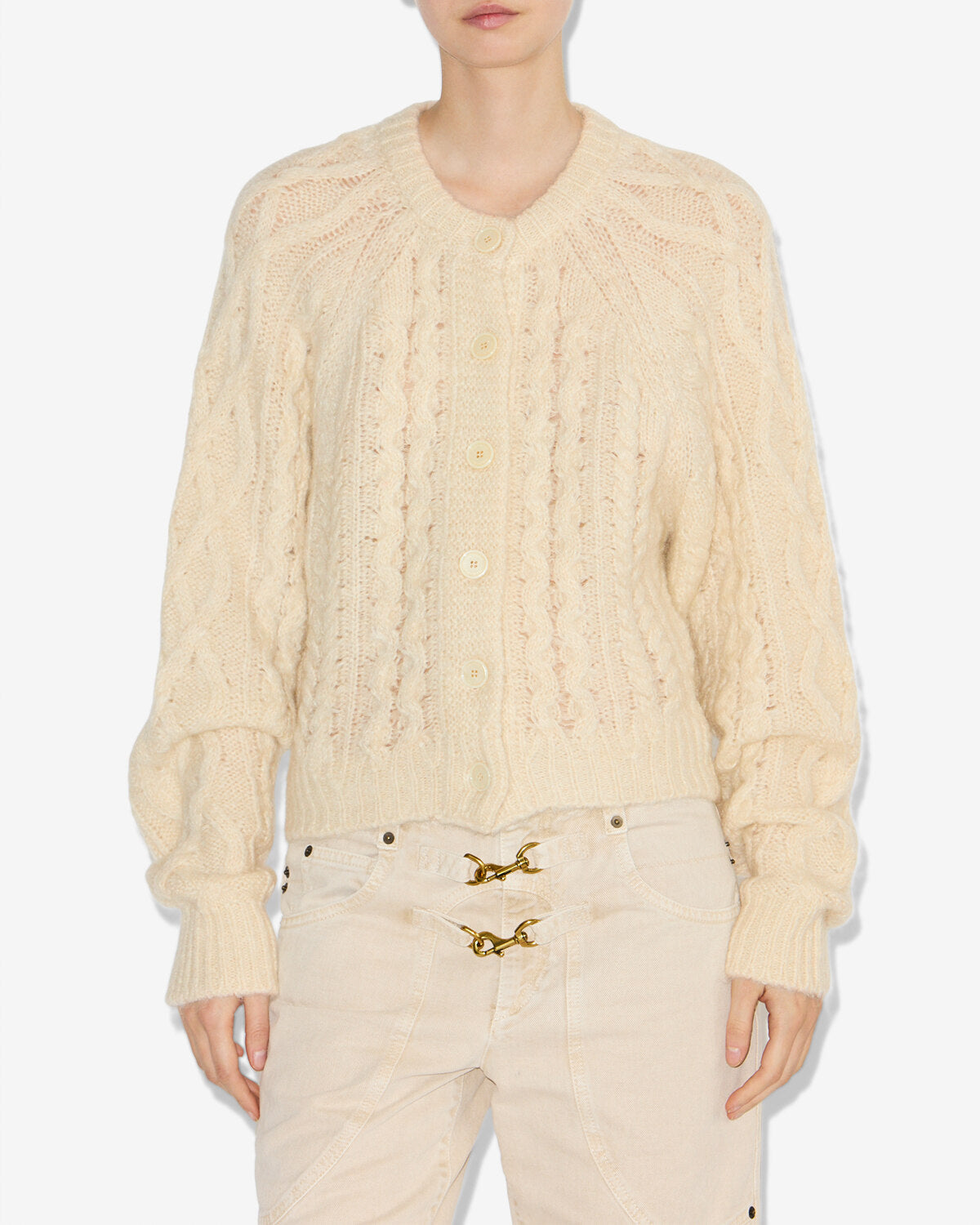 Strickjacke yara Woman Naturfarben 5