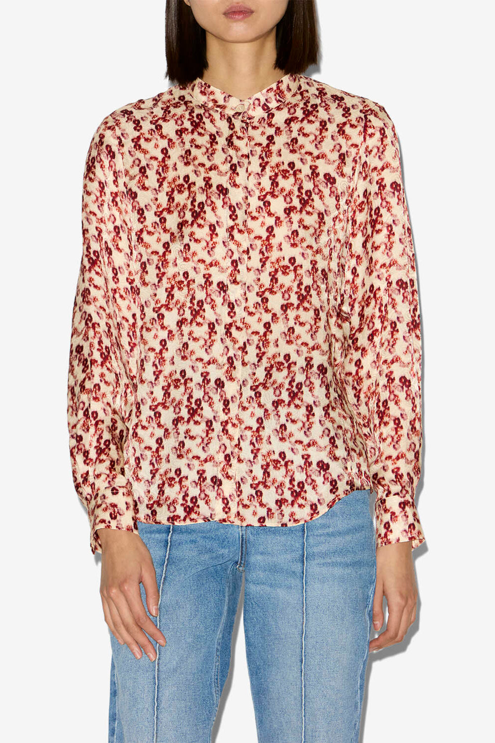 Camisa ilda de jacquard estampada - Garnet - Woman - 3