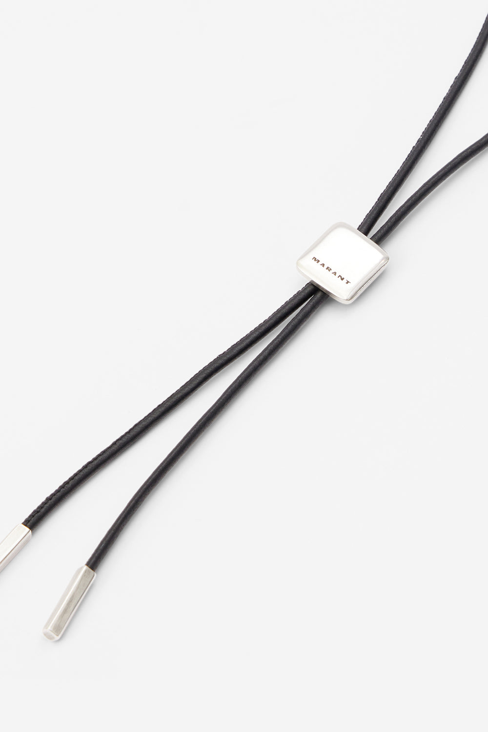 gilbert 調節可能なレザー製 ネックレス - Black and silver - Man - 2