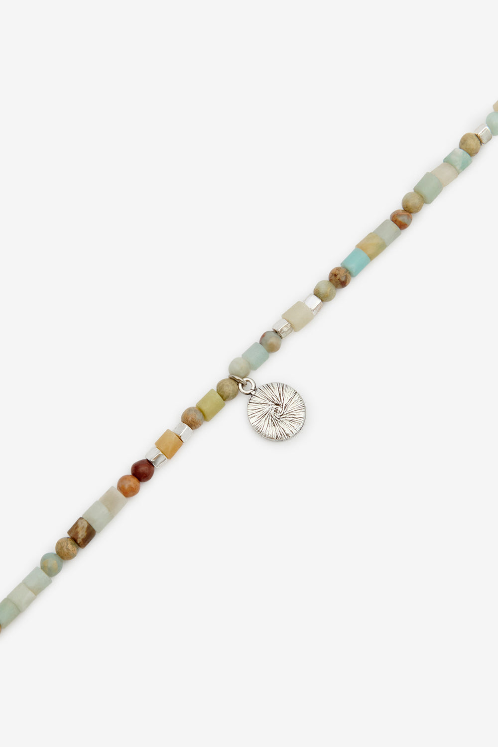 Collar de perla natural pierce - Pastel green-silver - Man - 3