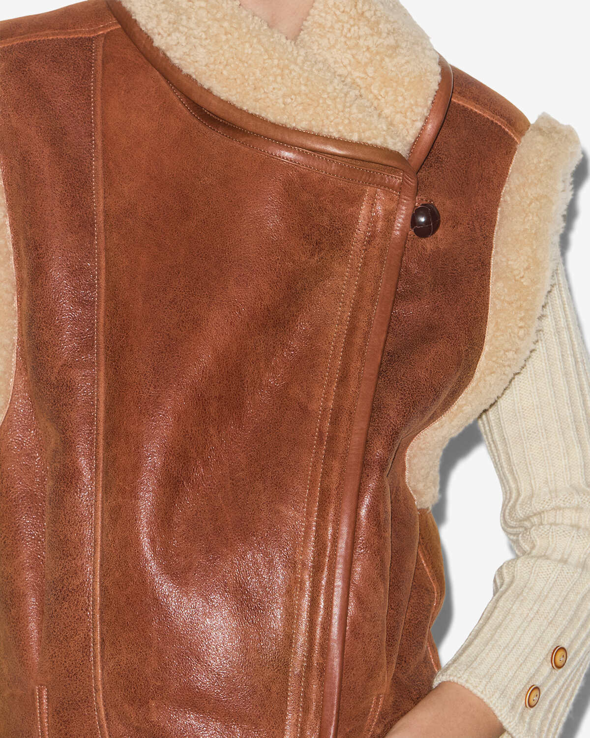 Gilet alime Woman Cognac 2