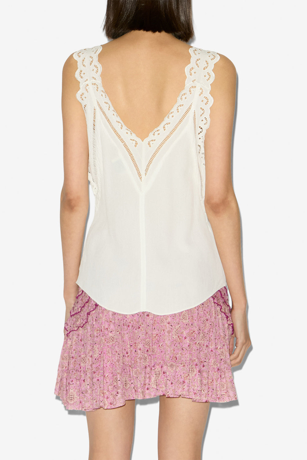Fradela english embroidery top - White - Woman - 5