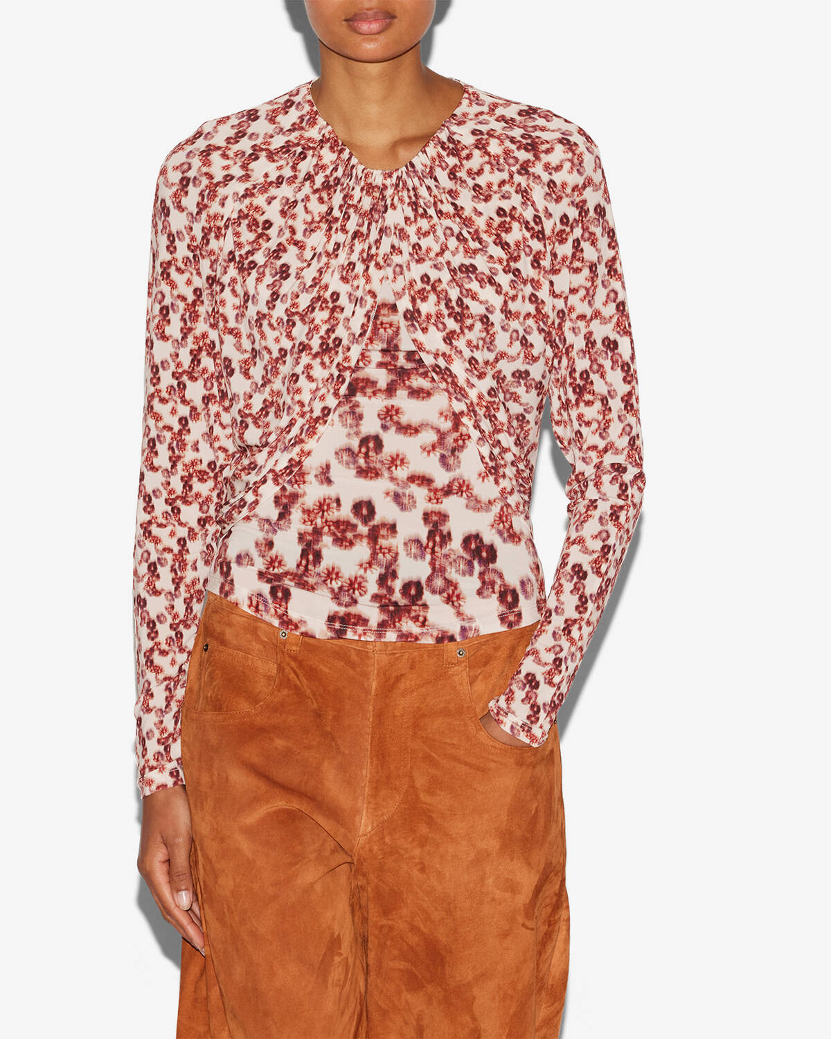 Top gaetane Woman Rouge grenat 1