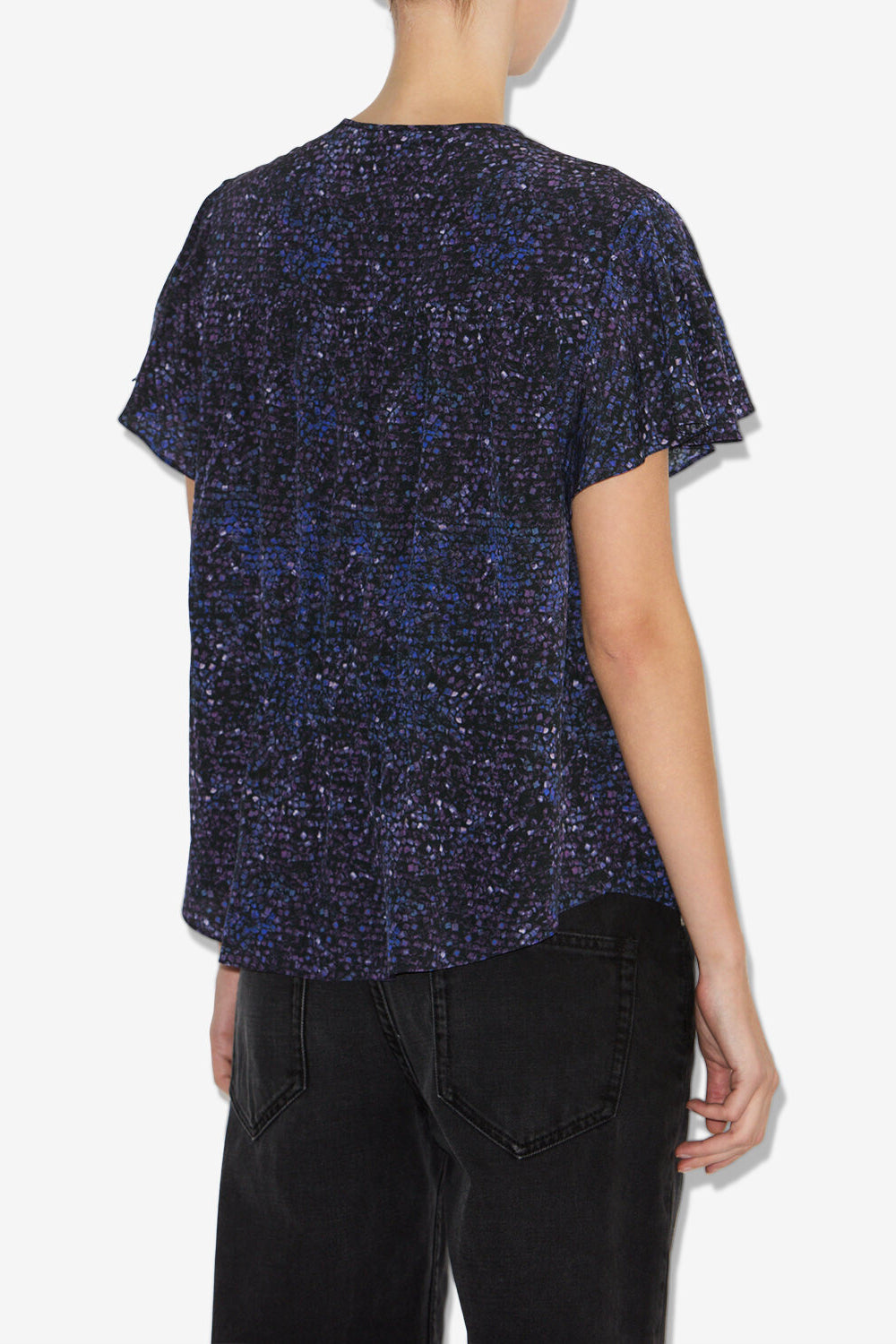 Top synda de seda estampada - Midnight - Woman - 5