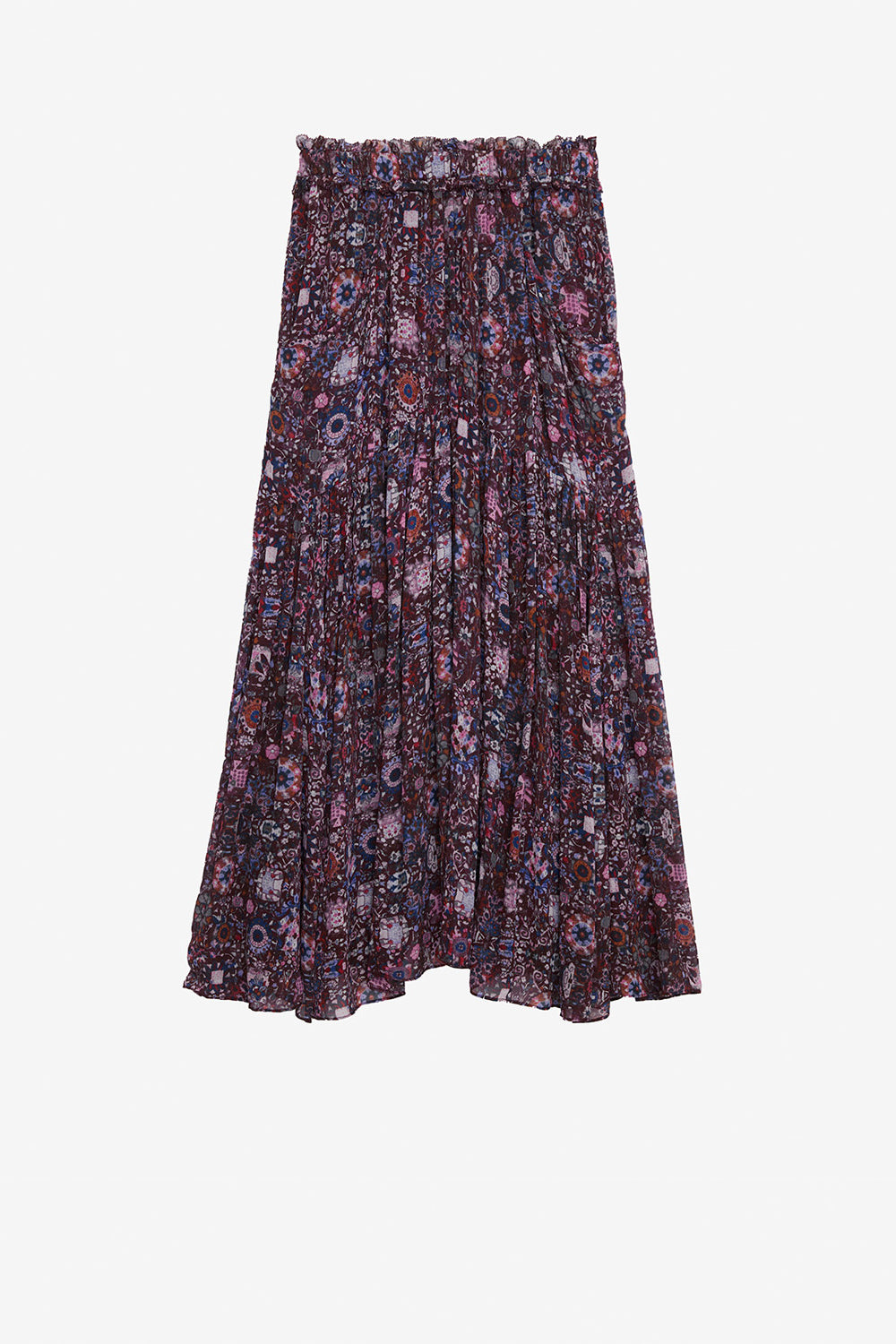 Besma 프린트 크레이프 맥시 스커트 - Plum - Woman - 1