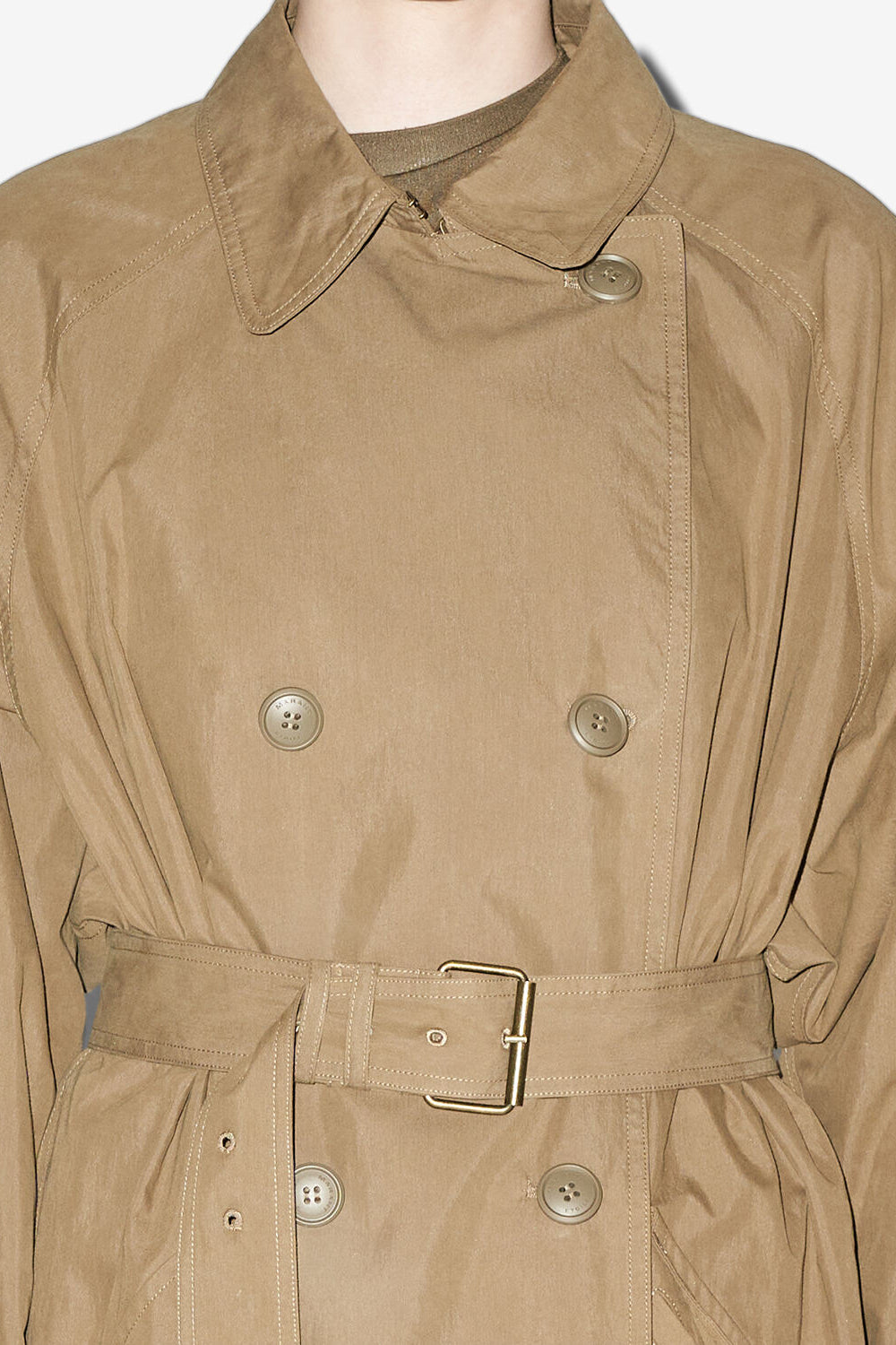 Cacilda long cotton coat - Khaki - Woman - 2