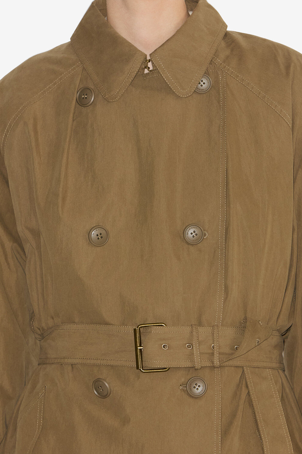 Carlota クリスプコットン製 トレンチコート - カーキ - Woman - 3