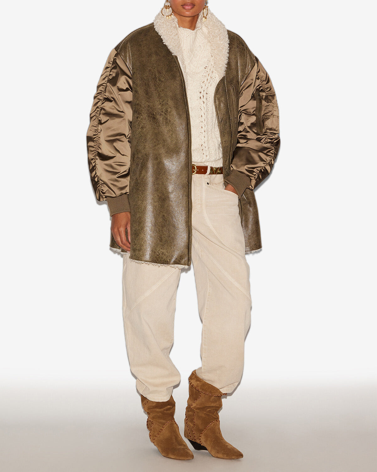 Evina coat Woman Khaki 3