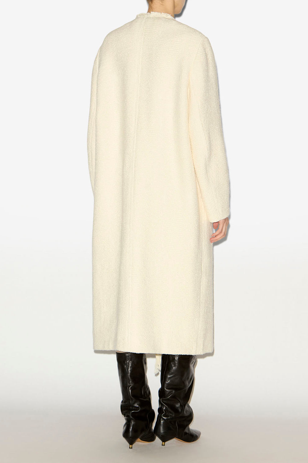 Gameia cotton and linen coat - Ecru - Woman - 4