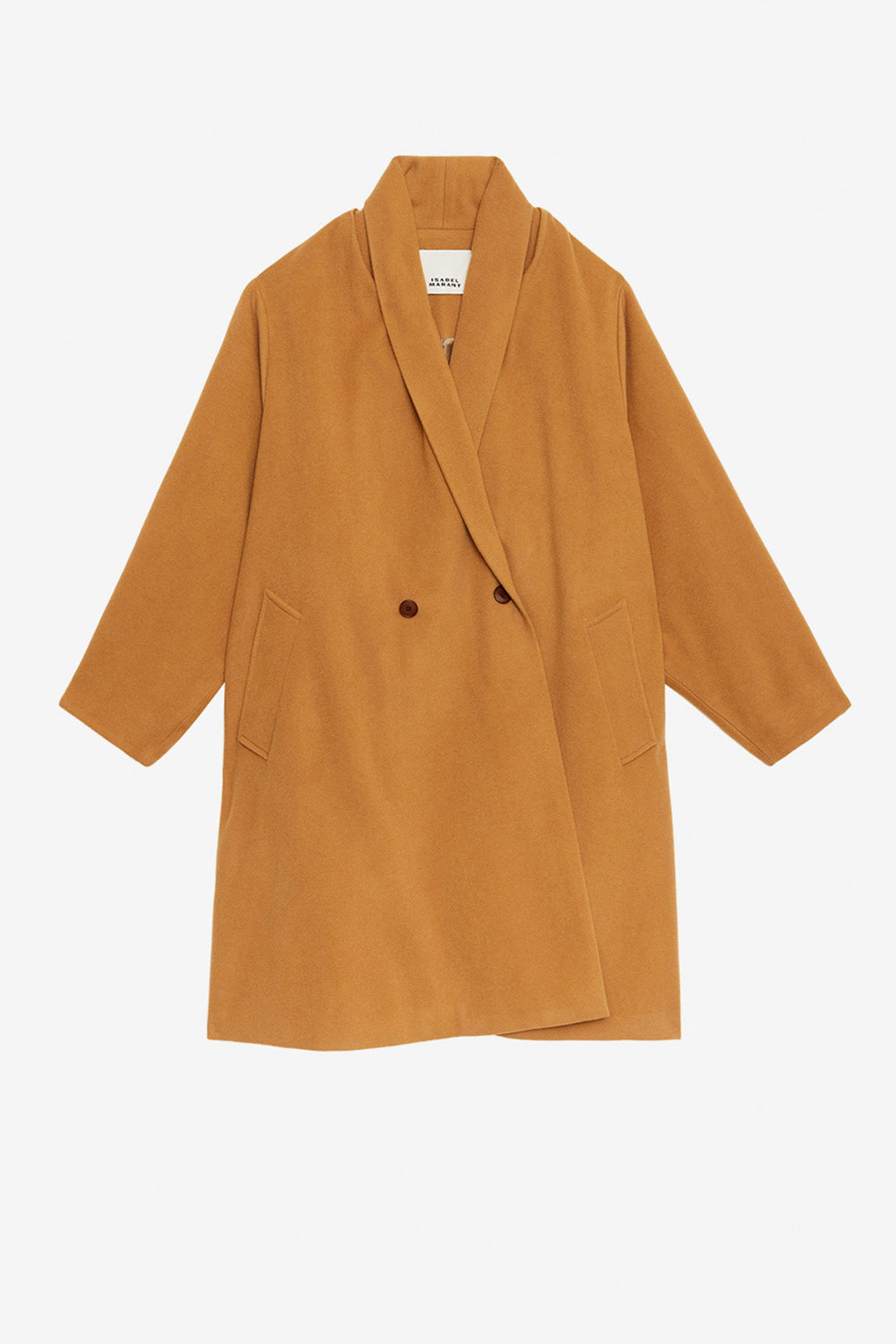 Manteau long elise en laine mélangée - Camel - Woman - 1