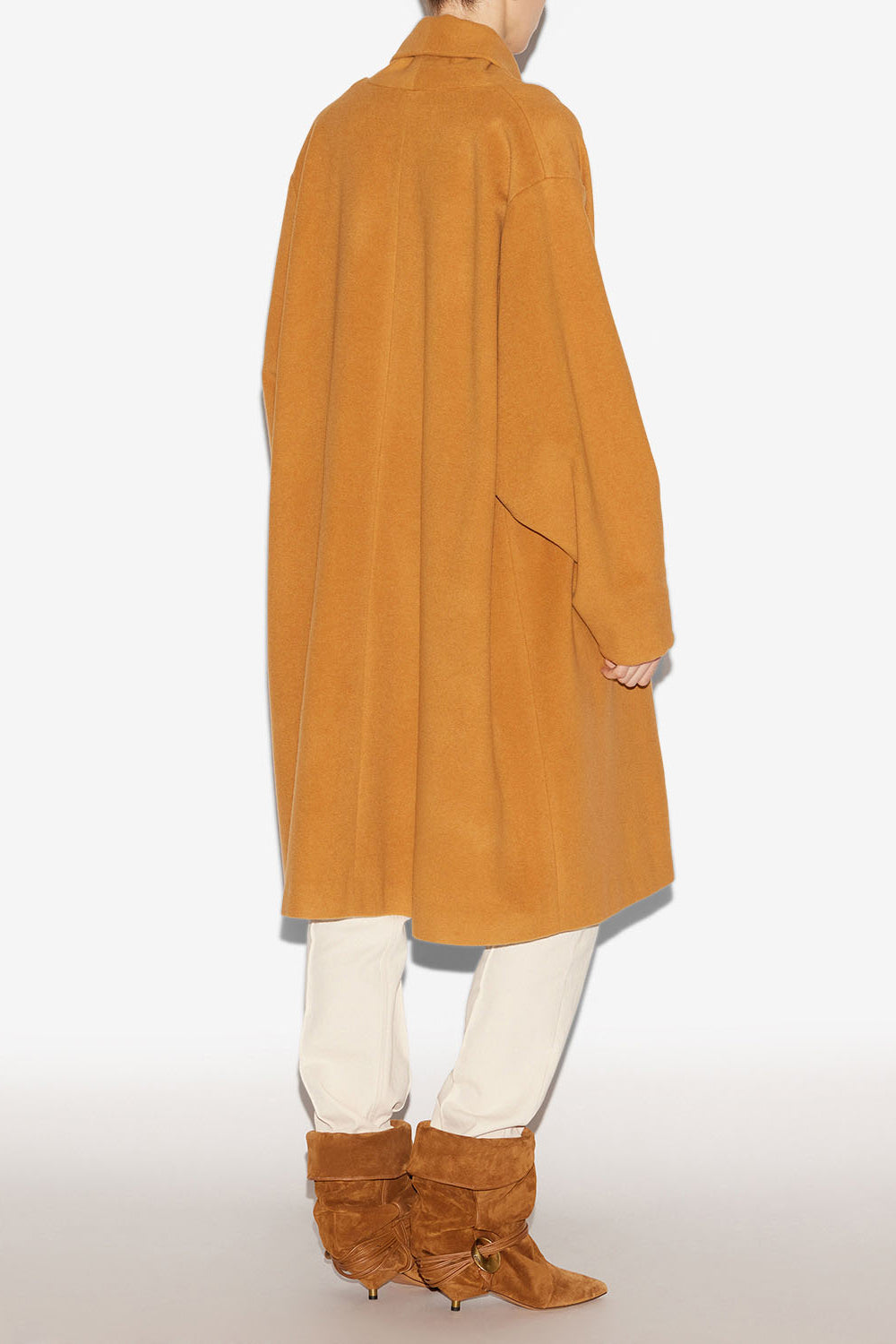 Manteau long elise en laine mélangée - Camel - Woman - 4