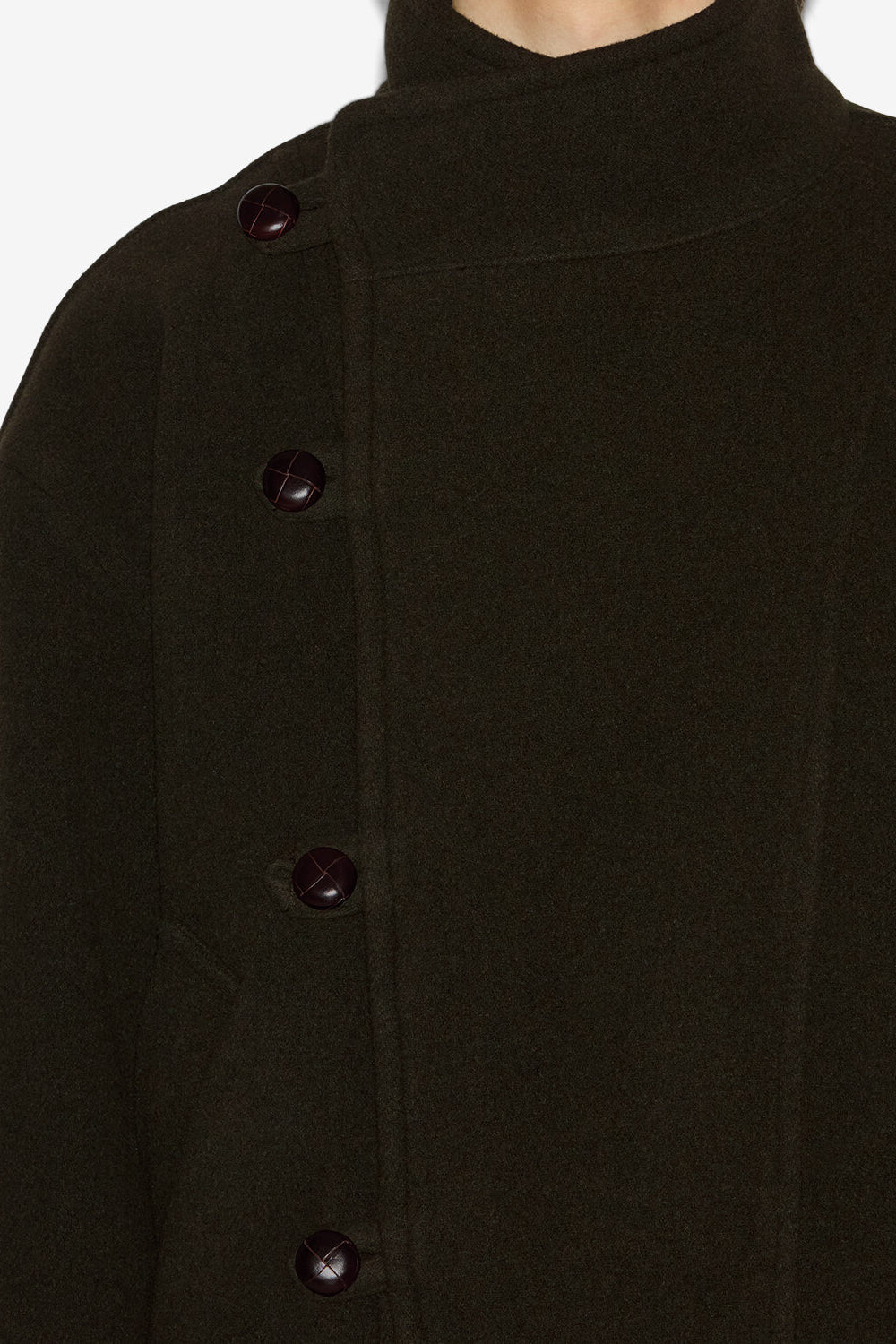 Keyle ウール混紡製 ショートコート  - Dark khaki - Man - 3