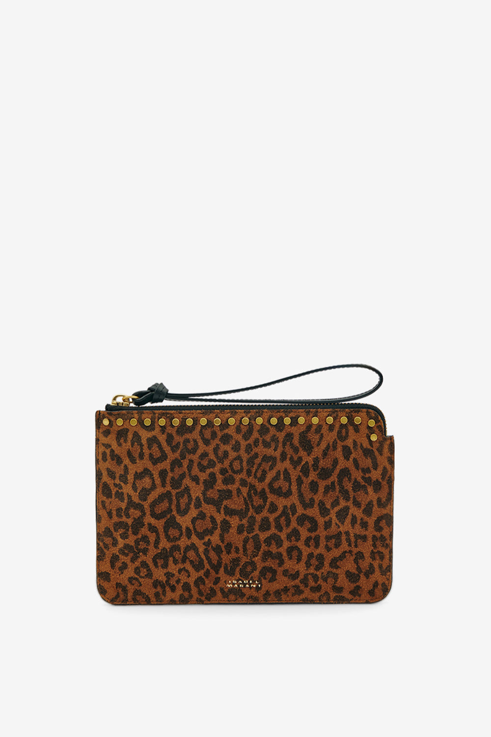 Clutch flat pouch aus leder - Leopard - Woman - 1
