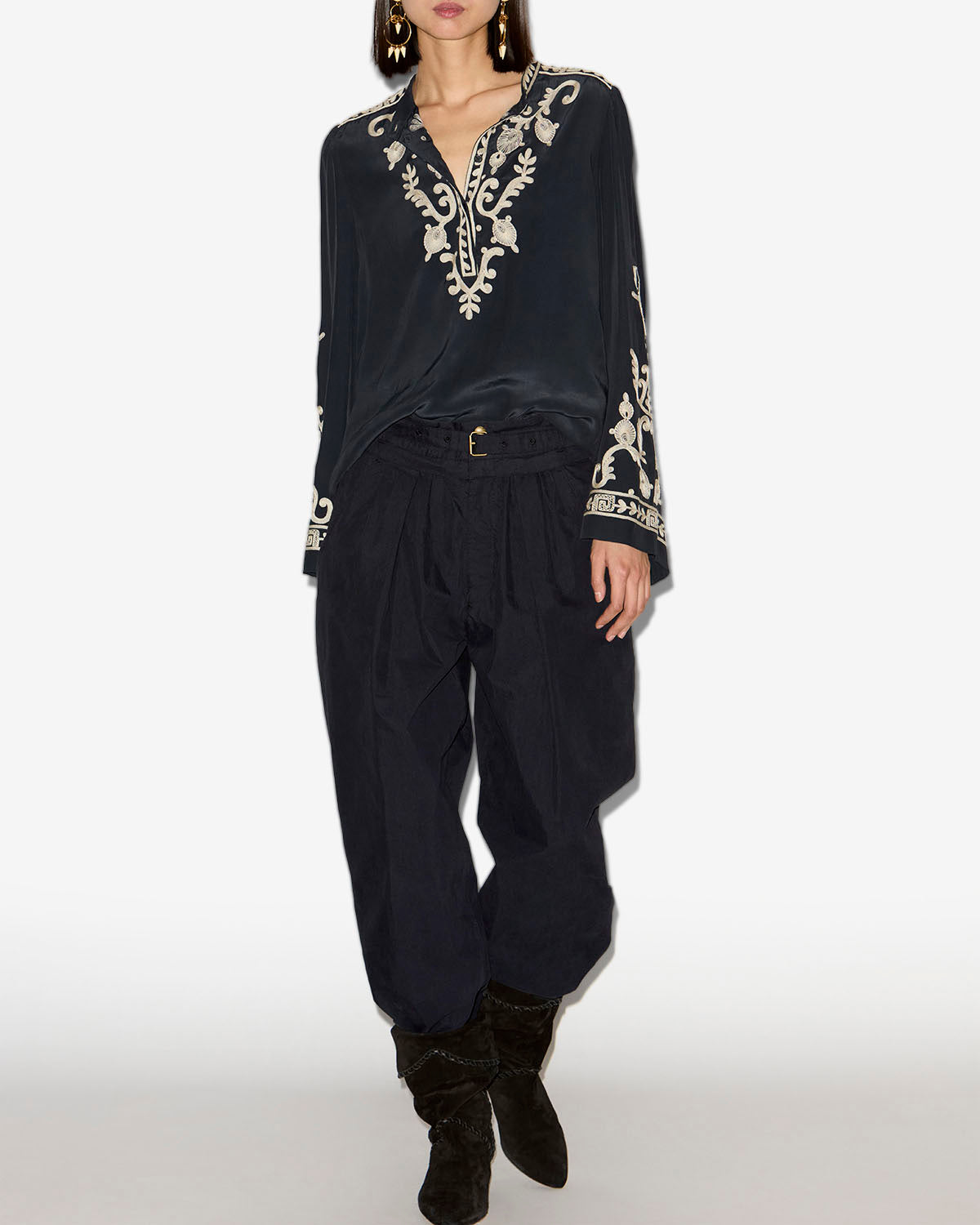 Pantalon celia Woman Noir délavé 4