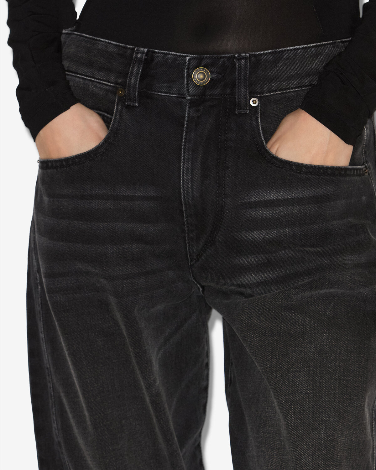Pantalón oriane Woman Negro lavado 2