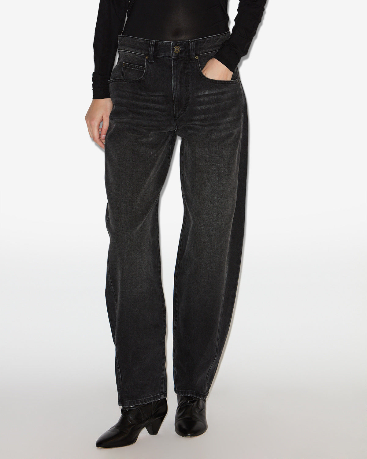 Pantalón oriane Woman Negro lavado 5