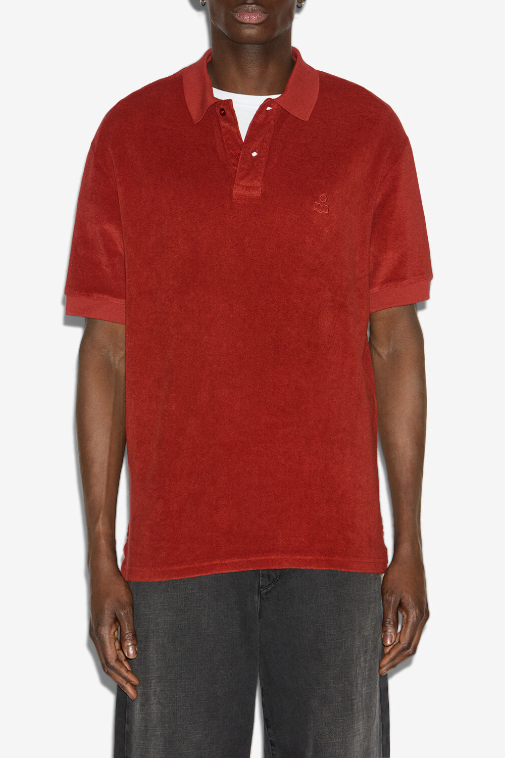 Vafko velvet polo shirt - Orange - Man - 4