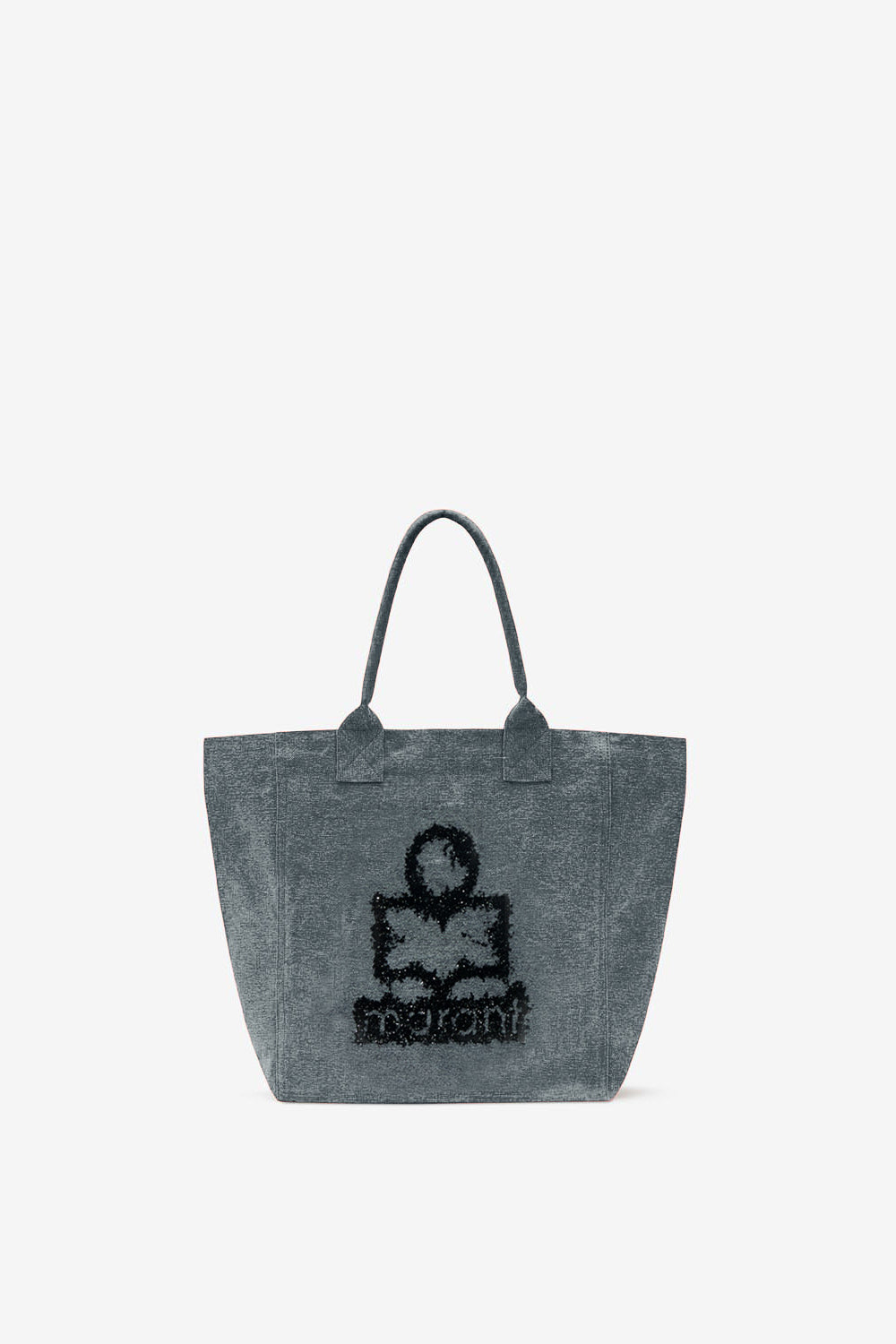 Bolso small yenky de algodón lavado con logotipo - Gris - Woman - 1