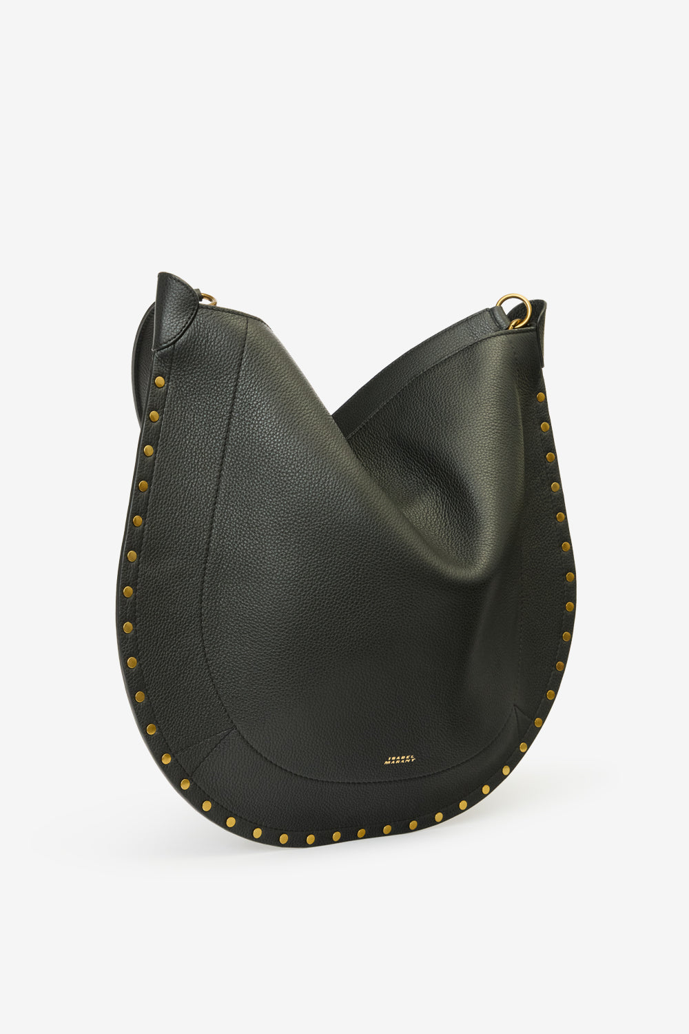 Oskan hobo soft grained calfskin leather handbag - Black - Woman - 6