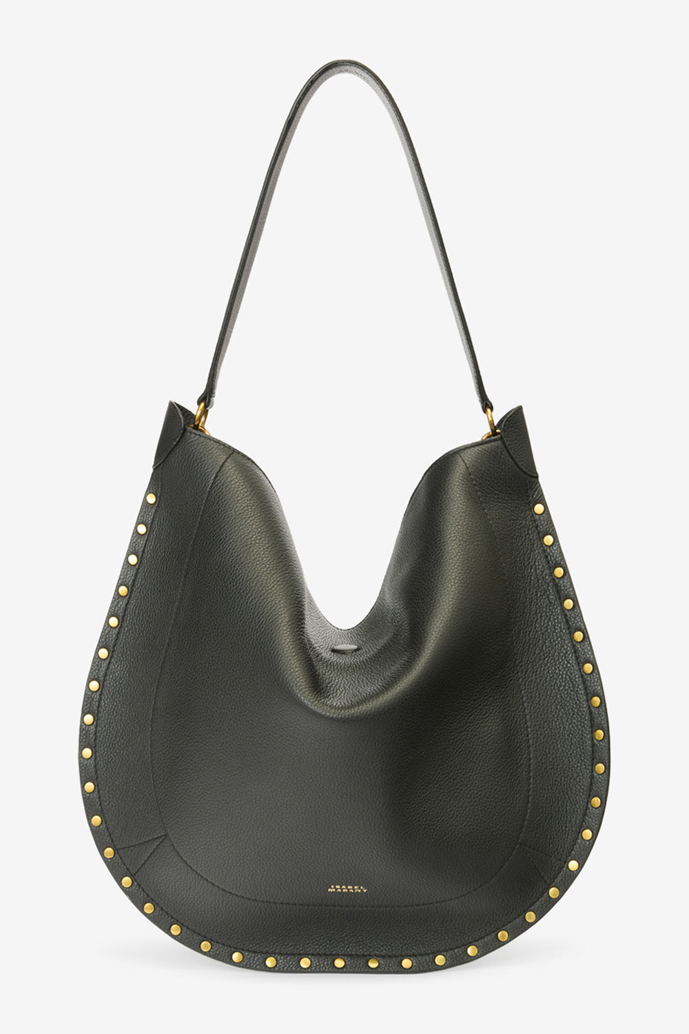 Oskan グレインカーフスエードレザー ソフト ホーボーハンドバッグ - 黒 - Woman - 1