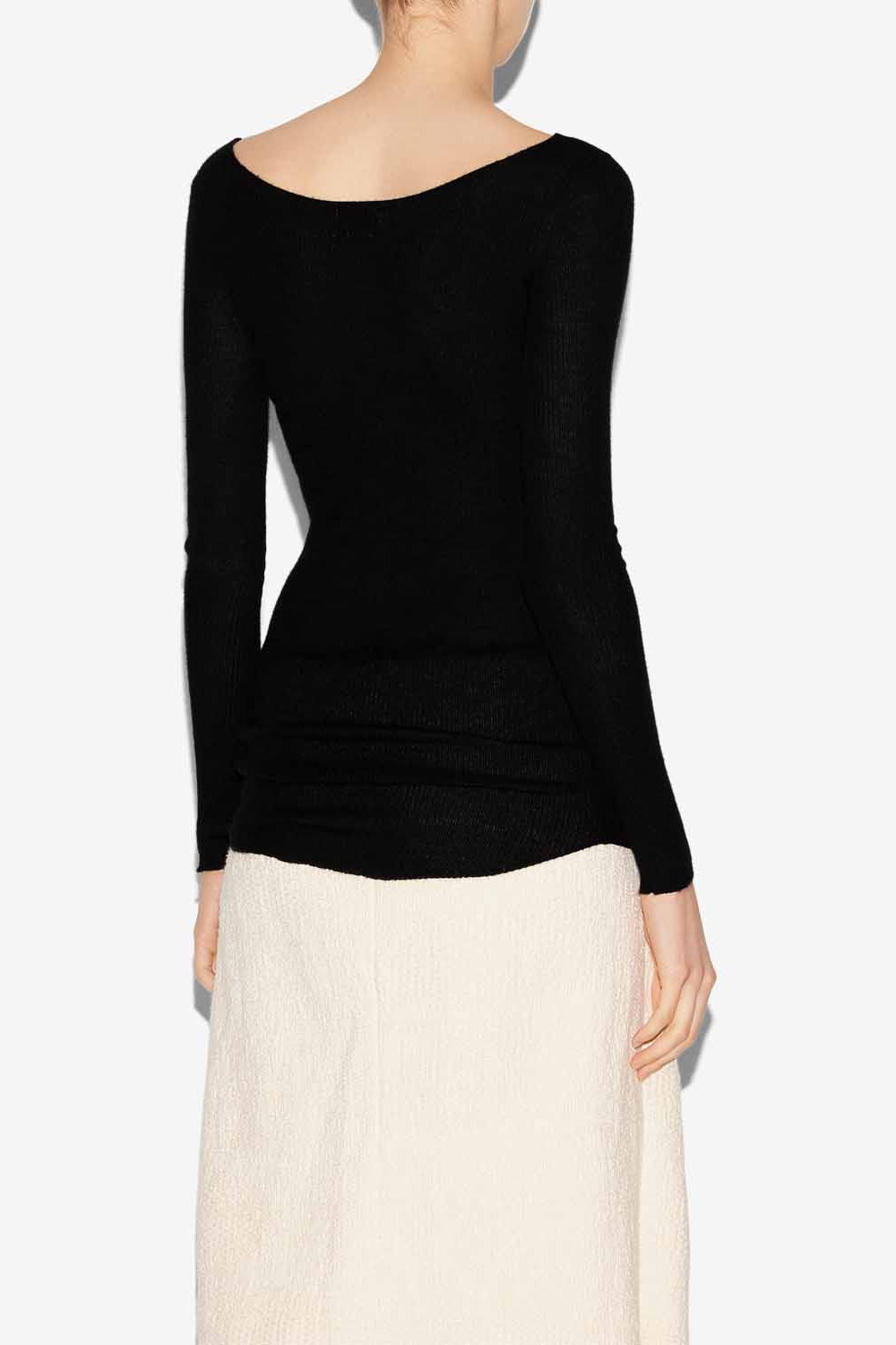 Pull izzie en soie et cachemire - Noir - Woman - 5